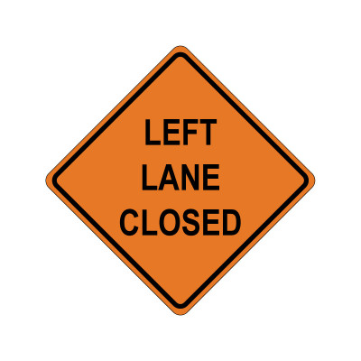 LEFT LANE CLOSED