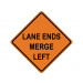 LANE ENDS MERGE LEFT