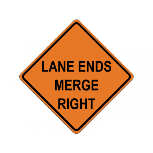 Lane Ends Merge Right