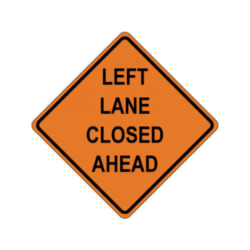 LEFT LANE CLOSED AHEAD