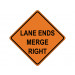 Lane Ends Merge Right